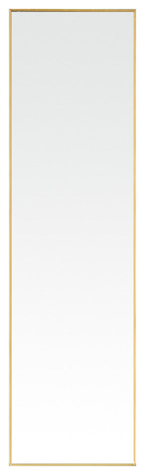 14x50" Rectangular Framed Wall Mounted Full Length Mirror, Gold