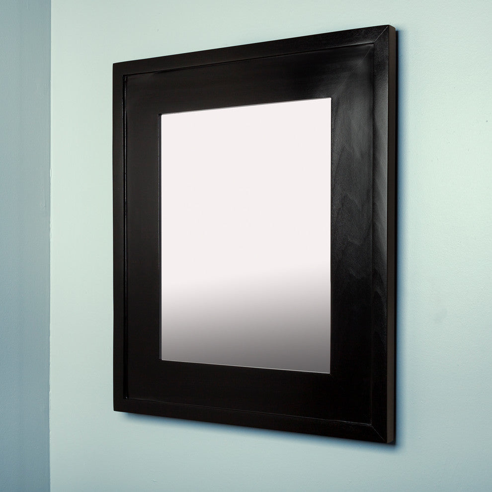 14"x18" Fox Hollow Furnishings Mirrored Medicine Cabinet, Black