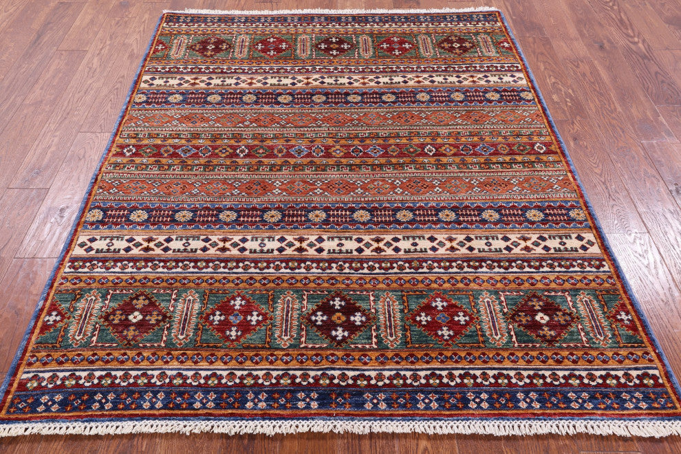 Khorjin Super Kazak Handmade Wool Rug 5' 0" X 6' 3" Q11321