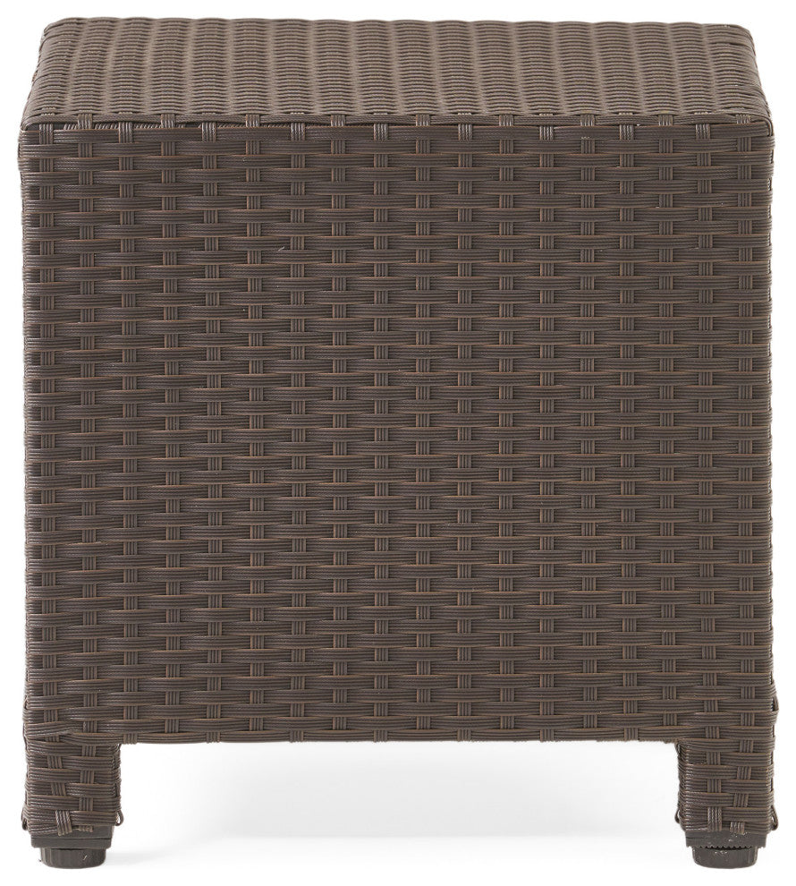 GDF Studio Puerta Outdoor Wicker Accent Side Table