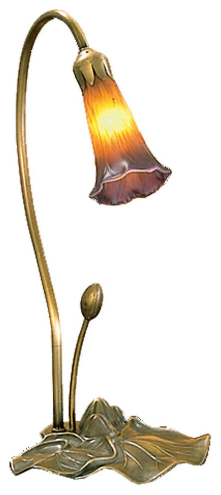 Meyda lighting 12460 16"H Amber/Purple Pond Lily Accent Lamp