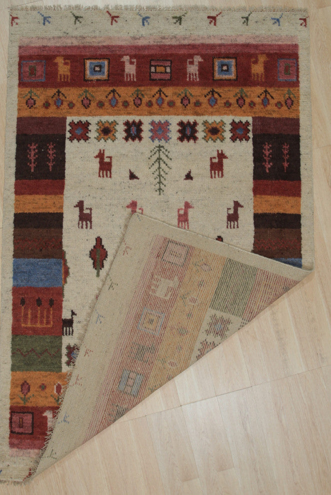 Ivory Traditional Classic Modern Knot Area Rug