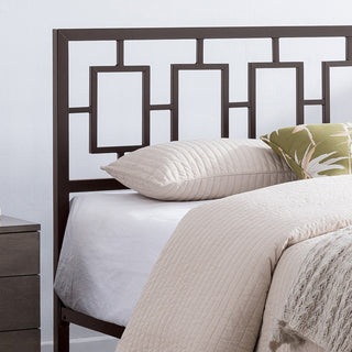 GDF Studio Dawn Modern Queen Low-Profile Geometric Platform Bed Frame, Hammered