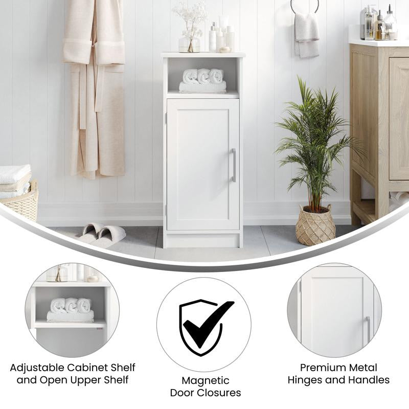 Vega Bathroom Storage Cabinet, White
