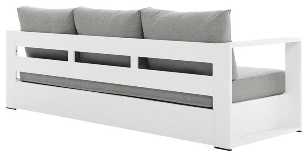 Tahoe Outdoor Patio Powder-Coated Aluminum 3-Piece Set, White Gray