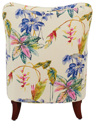 Paradise Upholstered Armchair, Tropical Floral Beige Polyester
