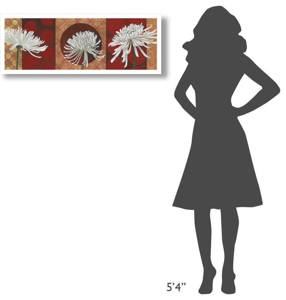 "Morning Chrysanthemums V" Digital Paper Print by Kathrine Lovell, 38"x14"