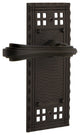 Craftsman Plate With Fleur Lever, Oil-Rubbed Bronze, Privacy, Non-Handed