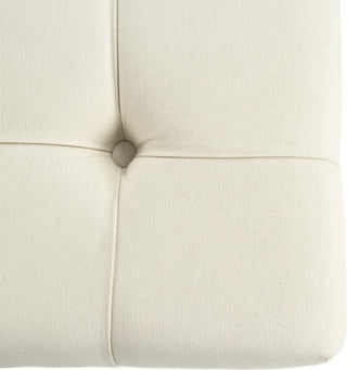 Raylen Ottoman, Cream Cotton