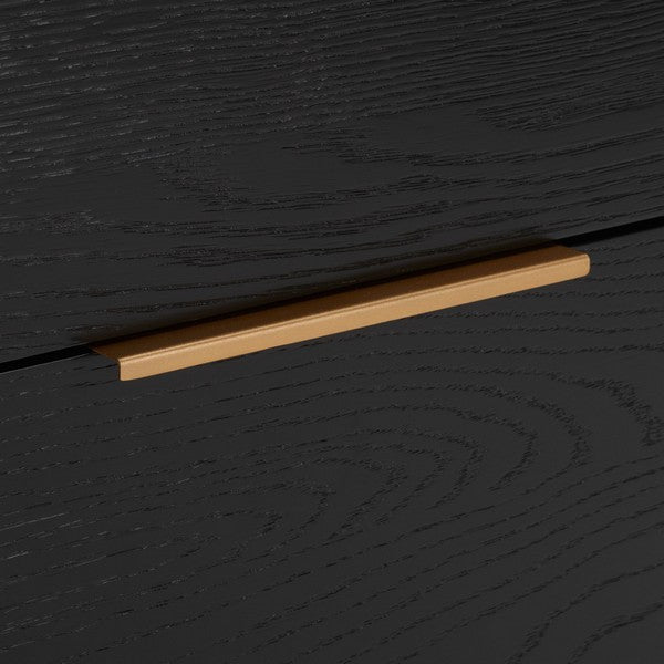 Safavieh Couture Gabrietta 2 Drawer Nightstand Black / Gold