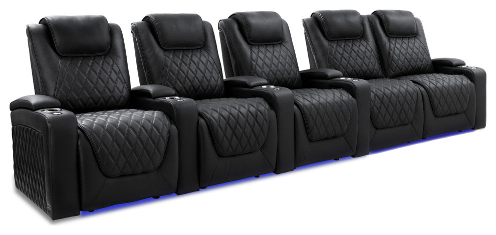Valencia Oslo Luxury Edition Home Theater Seating Row of 5 Loveseat Ri