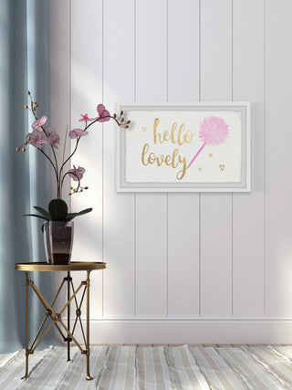 "Hello Lovely" Framed Painting Print, 18"x12"