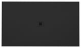 48x36 Feel Shower Base, Center Drain High Density Stone Composite, Black, 48x36