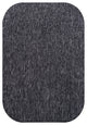 Miles Modern Minimalist Radius Corner Solid Indoor/Outdoor Shaped Area Rug