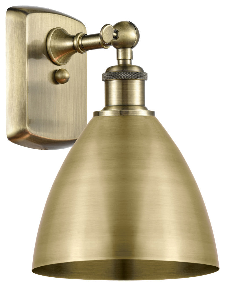 Ballston Dome Sconce, Antique Brass