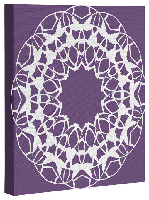 Deny Designs Karen Harris Mod Medallion Plum Art Canvas