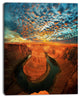 Horse Shoe Bend under Stormy Sky, Oversized Landscape Canvas Art, 12"x20"