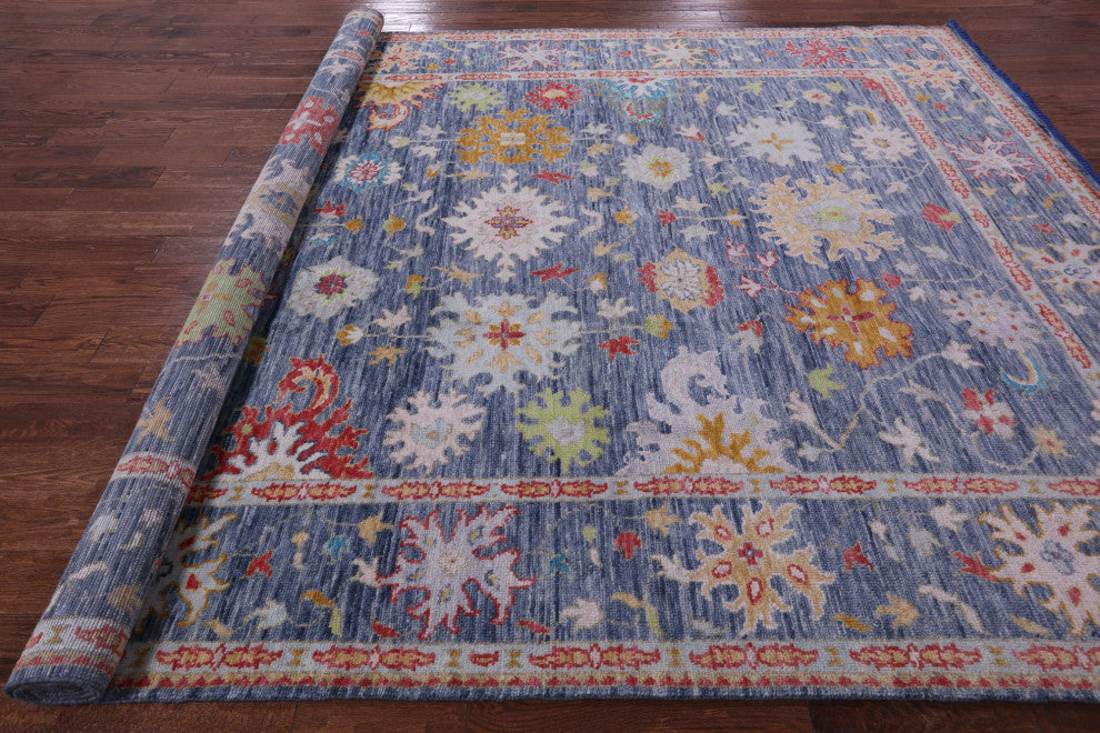 9' 0" X 11' 10" Turkish Oushak Handmade Wool Rug - Q13371