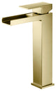 Waterfall Single Handle Vessel Sink Faucet KBF1005, Brushed Gold, Without Drain