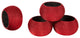 Cord Wrapped Plastic Napkin Rings, Red, Set of 4
