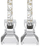 Hand Crafted Crystal Pair Of Handcrafted Candle Holders