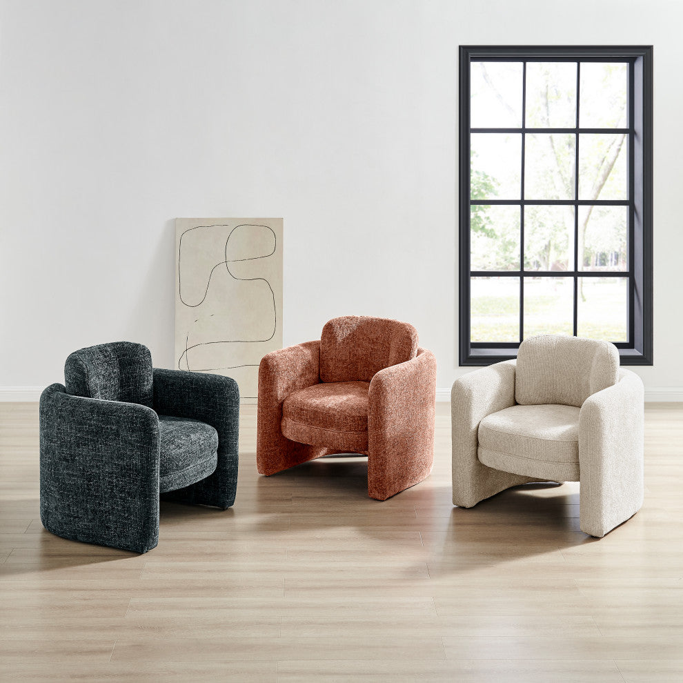 Deryll Fabric Accent Arm Chair, Grenada Cream