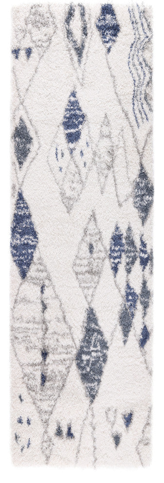 Noori Rug Shag Nolan Ivory/Blue Runner
