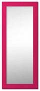 72"x30" Pop of Color Wall/Floor Mirror Art, Intense Pink