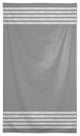 Gray Petals With Stripes 58 x 102 Outdoor Tablecloth