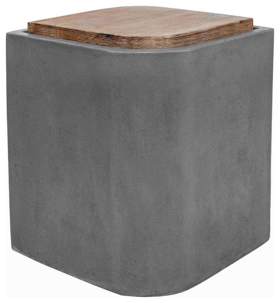 Contemporary Marquis Outdoor Stool - Grey