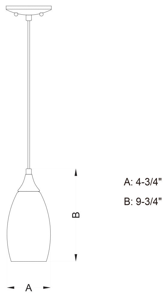 Vaxcel Milano Mini Pendant Smoky Fire Glass, Satin Nickel