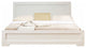 White Wood Twin Platform Bed
