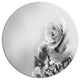 Black And White Rose In Spring., Modern Floral Round Wall Art, 36"