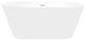 Vanity Art 54"x29" Acrylic Non-Slip Freestanding Soaking Bathtub, Pure White, 54" Soaking