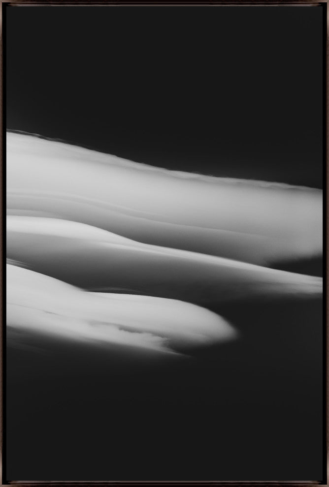 24x36 Lenticular Clouds VIII, Framed Artwork, Espresso