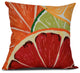 16x16", Lemonade, Geometric Print Outdoor Pillow, Orange