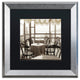 Alan Blaustein ''Piedmont Caffe I'' Art, Silver Frame, Black Mat, 16x16