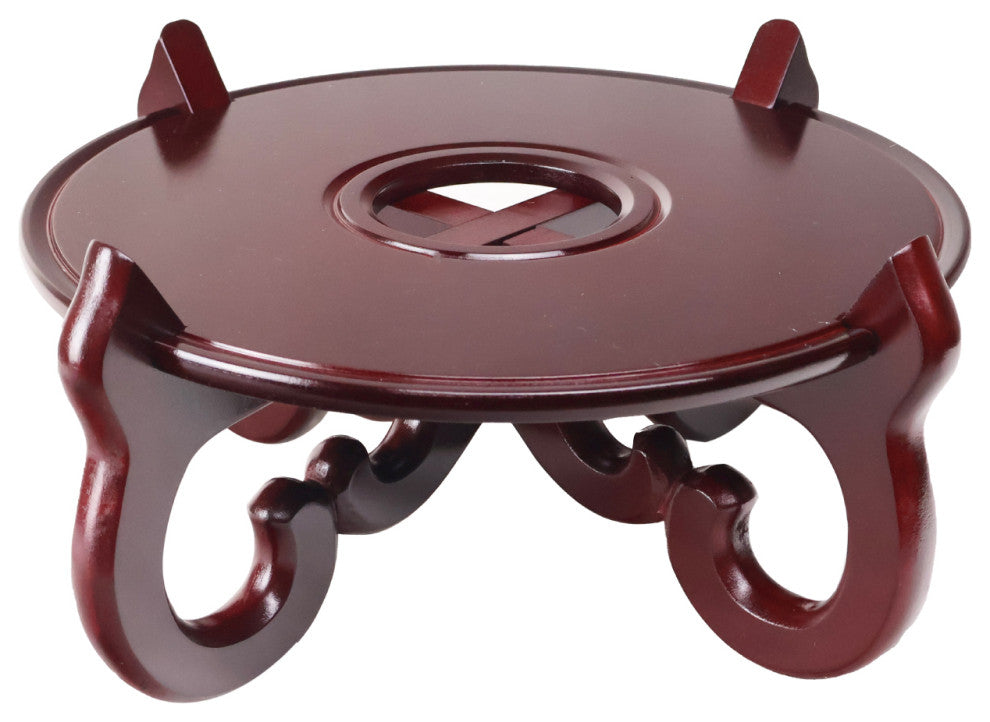 Cross Leg Oriental Fish Bowl Stand, 10.5"w