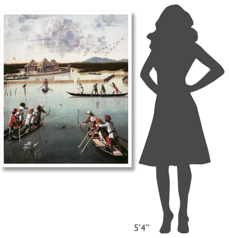 "Hunting on the Lagoon" Digital Paper Print by Vittore Carpaccio, 39"x46"