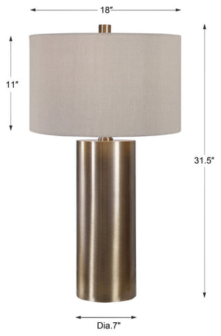 Uttermost Taria Brushed Brass Table Lamp 26384-1