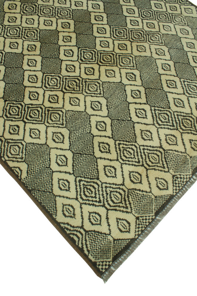 Balochi Cathryn Ivory/Charcoal Rug, 5'2x6'7