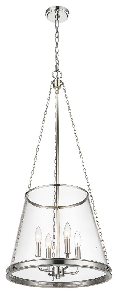 Zlite 341P18-PN 4-Light Pendant, Clear
