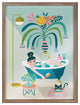 Blake Time to Relax Framed Printed Glass by Rachel Lee, Gold 18x24