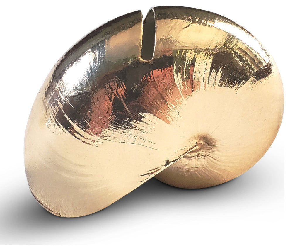 Gold Plated Nautilus Shell Place Card Holder
