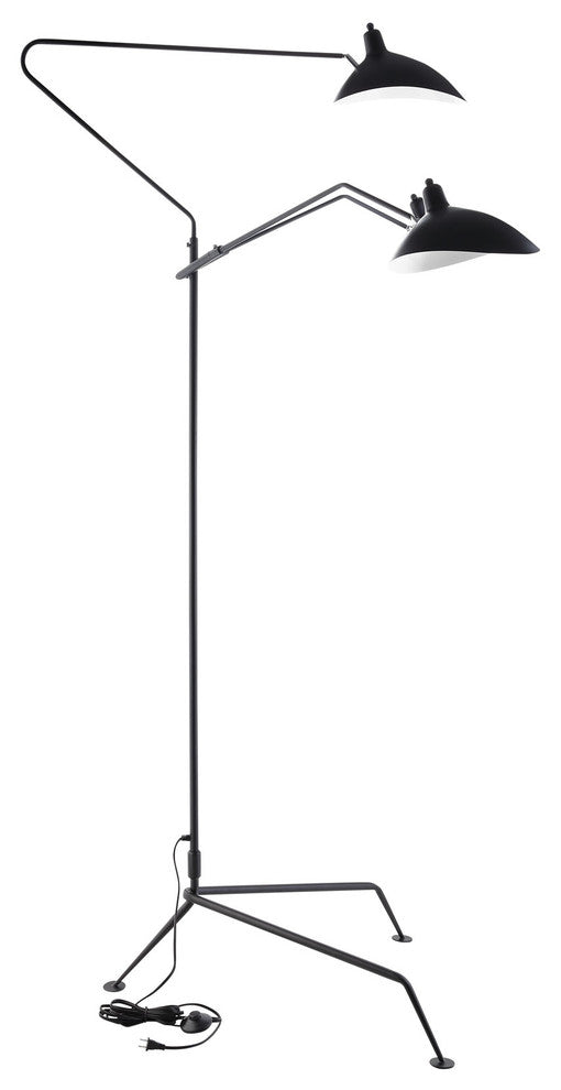 Modern Urban Contemporary Stainless Steel Floor Lamp, Black Steel