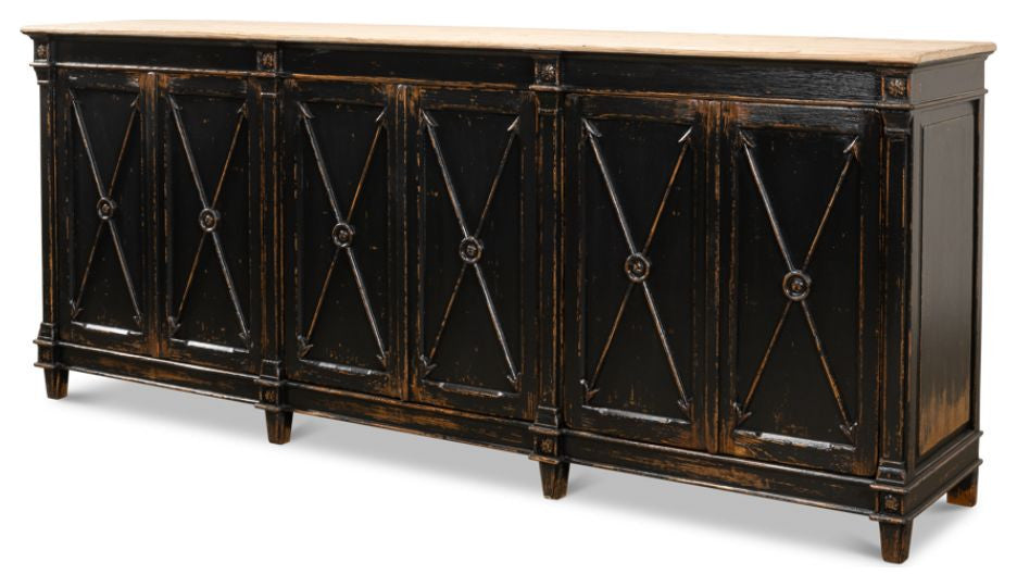 Marksman Extra Wide Sideboard Antique Ebony