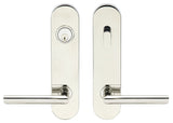 Stockholm Lever, Tubular Entry Single Cylinder, LH, Polished Stainless Steel