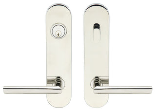 Stockholm Lever, Tubular Entry Single Cylinder, LH, Polished Stainless Steel