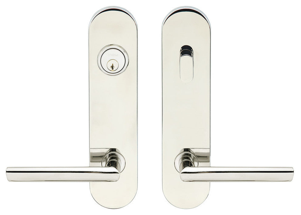 Stockholm Lever, Tubular Entry Single Cylinder, LH, Polished Stainless Steel