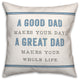 Good Great Dad 18x18 Spun Poly Pillow